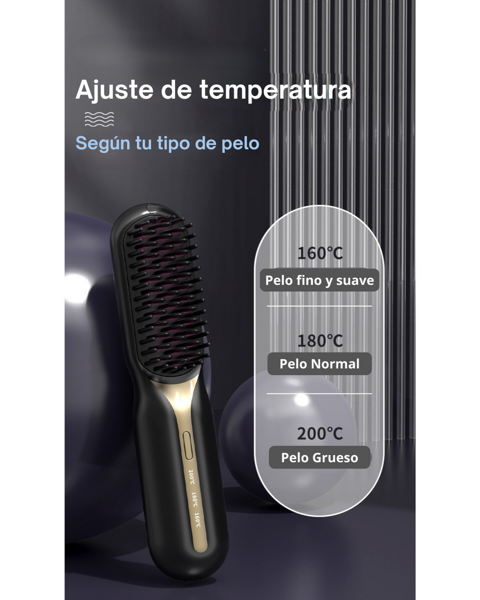 Cepillo Alisador Portátil inalámbrico