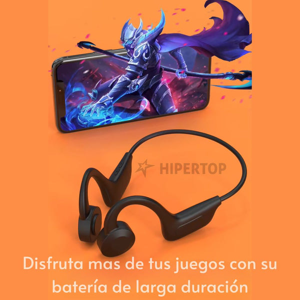 Auriculares inalámbricos, sonido envolvente, oídos libres, conducción ósea, batería de larga duración